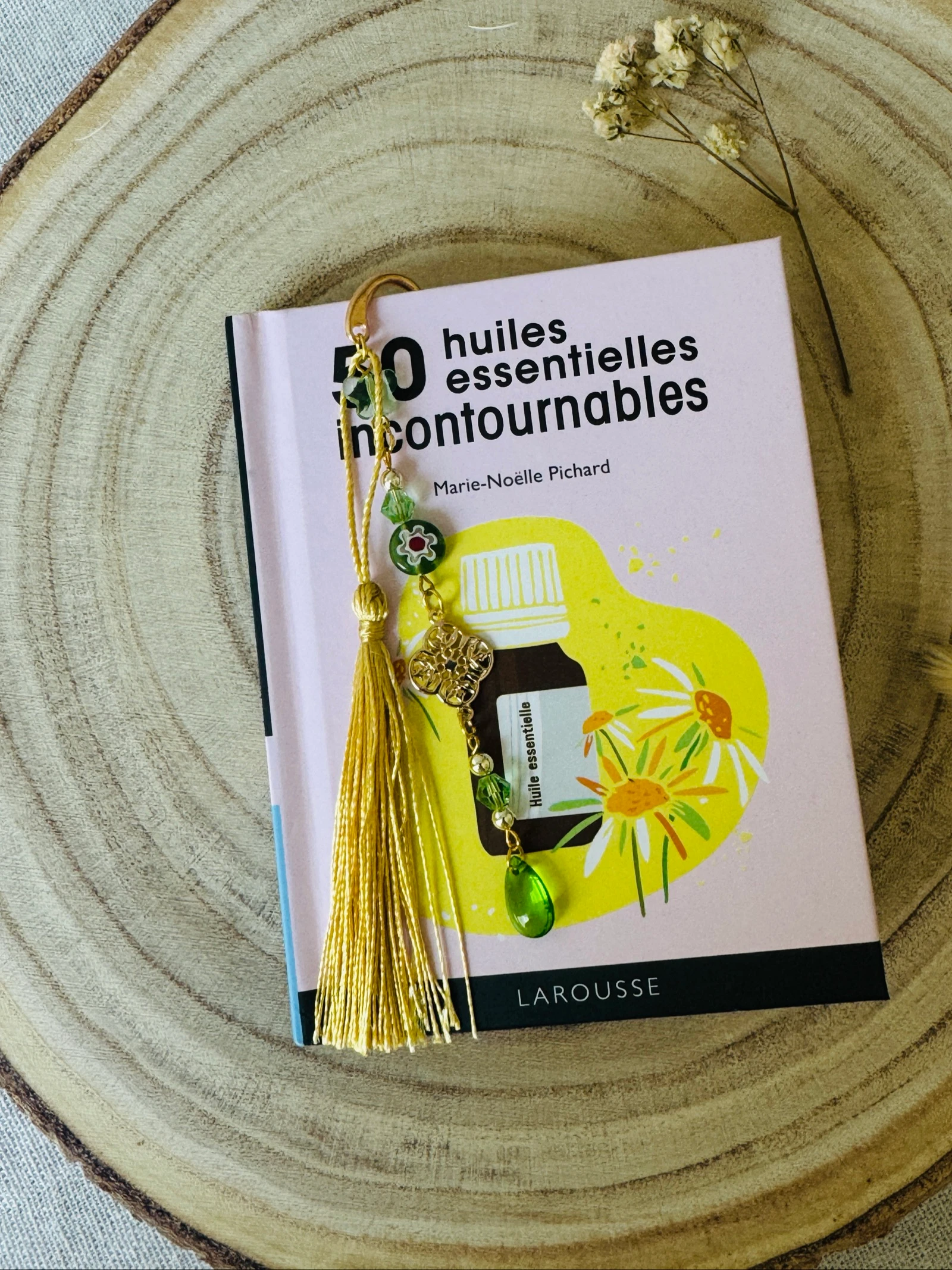 Handgemaakte bladwijzer – Groen & Goud – photo 3